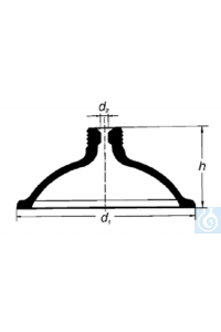 Lid for desiccator, DN 100, flange Ø 153, suitable for type 262, without hole (can be drilled on...